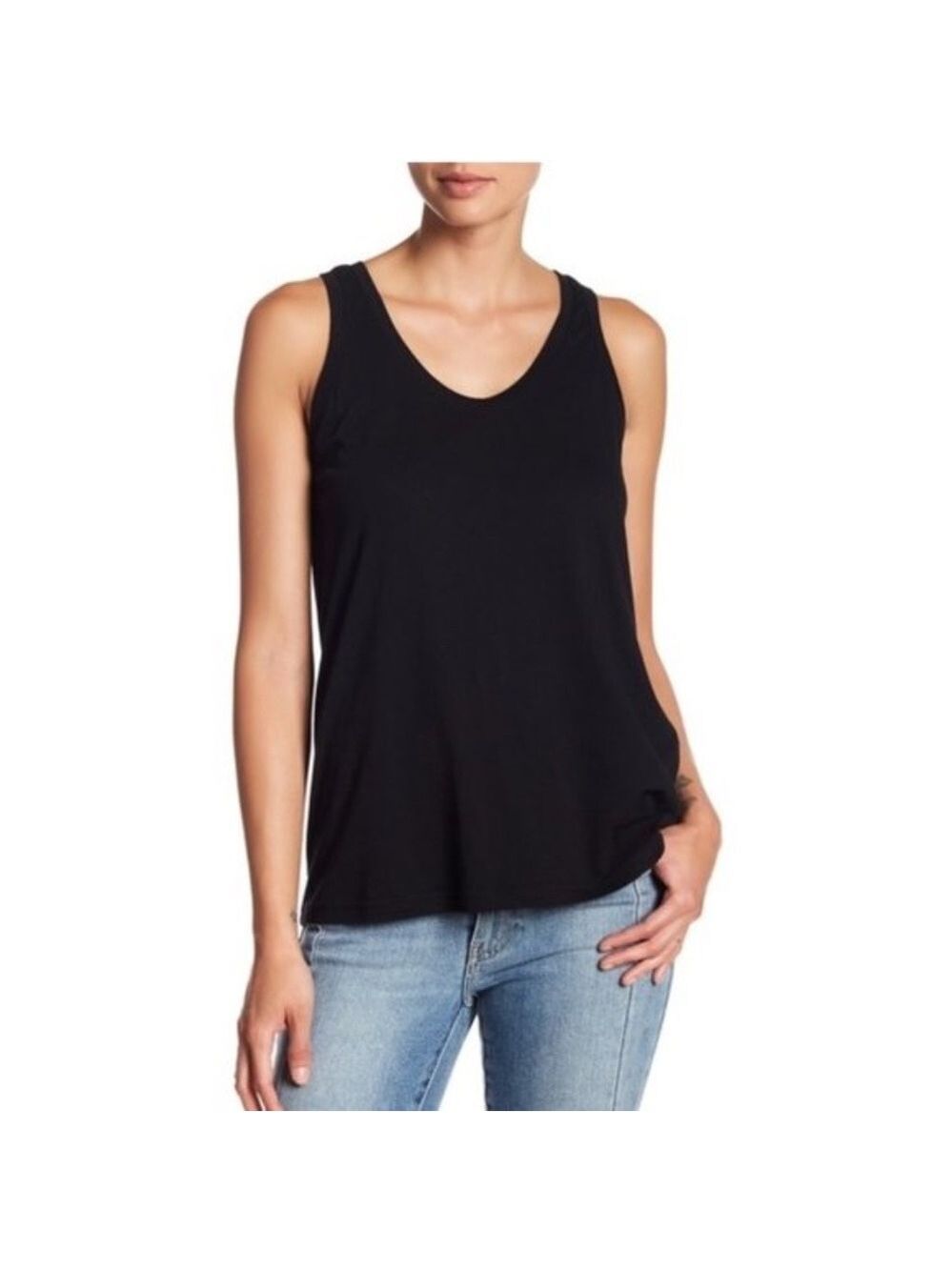 SUSINA Cinch Back Tank Top